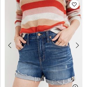Madewell Perfect Denim Shorts Glenoaks Wash 28